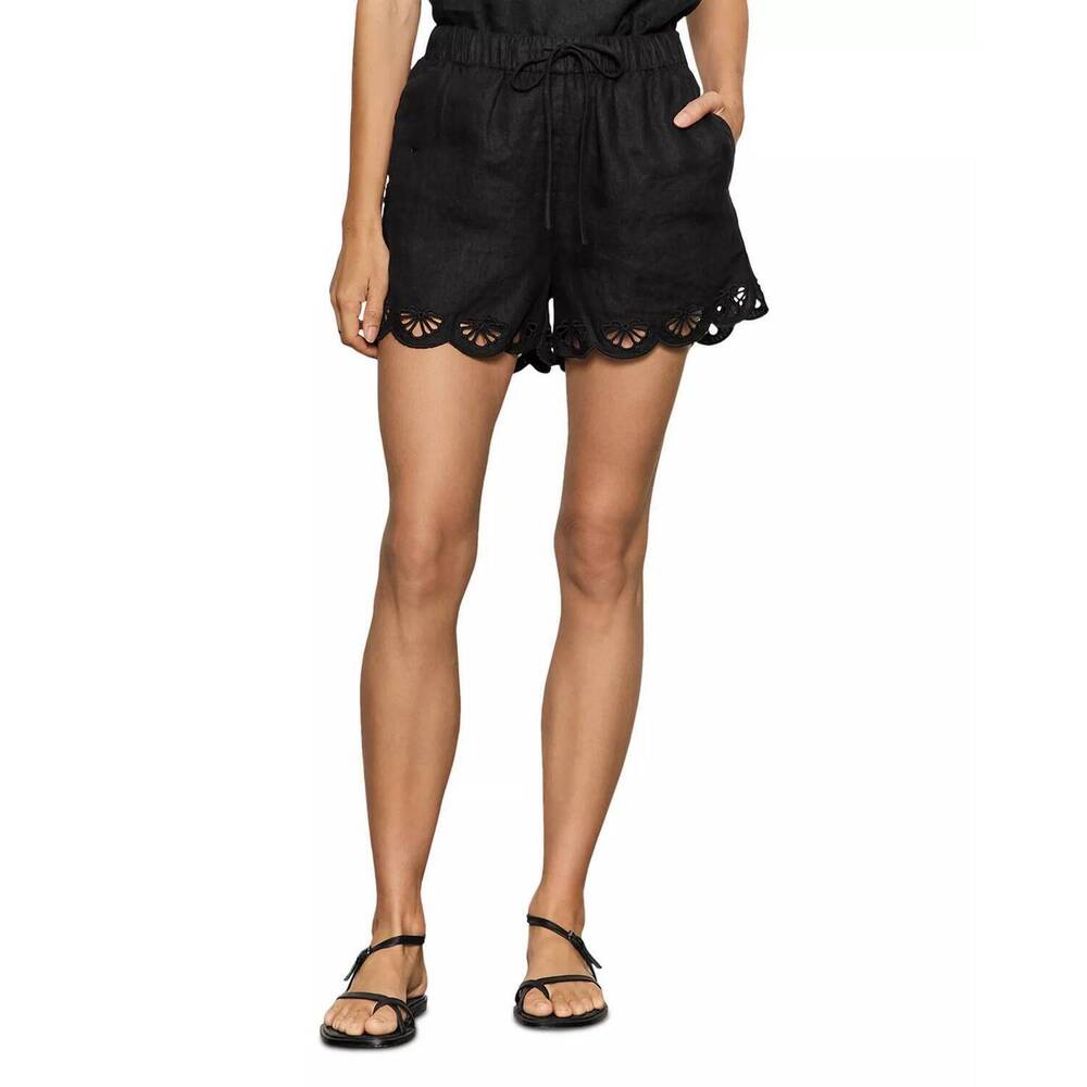 NEW SANCTUARY almost there linen shorts in black